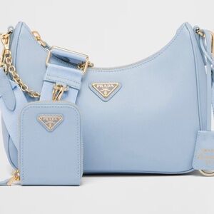 Prada Saffiano Leather Re-Editon - Pale Blue
